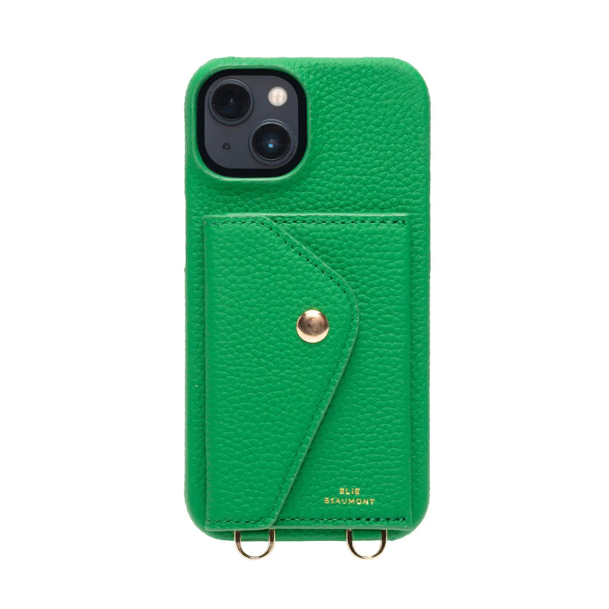 Genuine Leather iPhone Case - Jade - Harlequin Lanyard