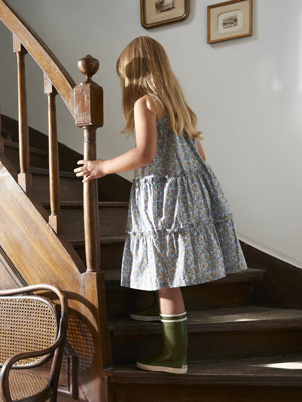 Girls Eugenie Dress - Summer Garden Print