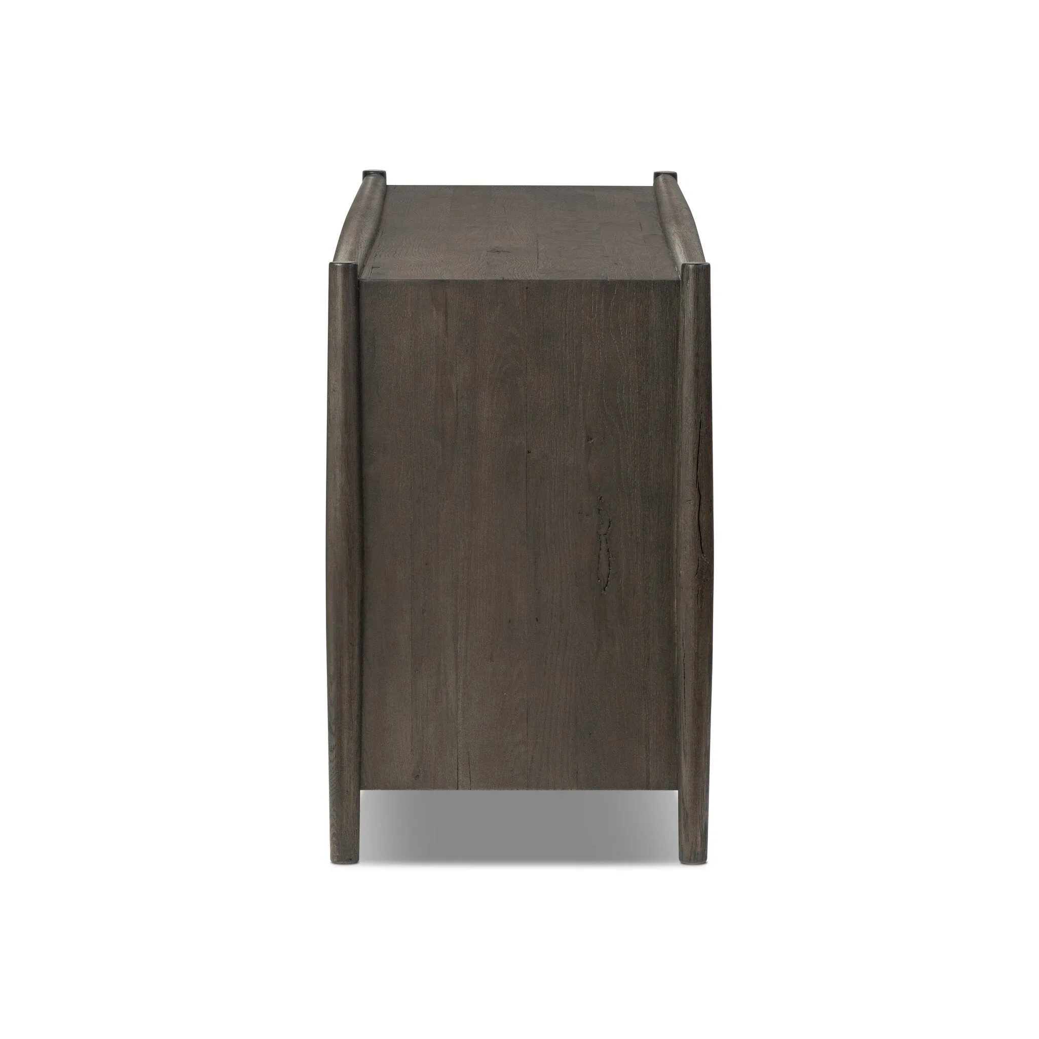 Glenview 6 Drawer Dresser - Cracked Smoked Black Veneer