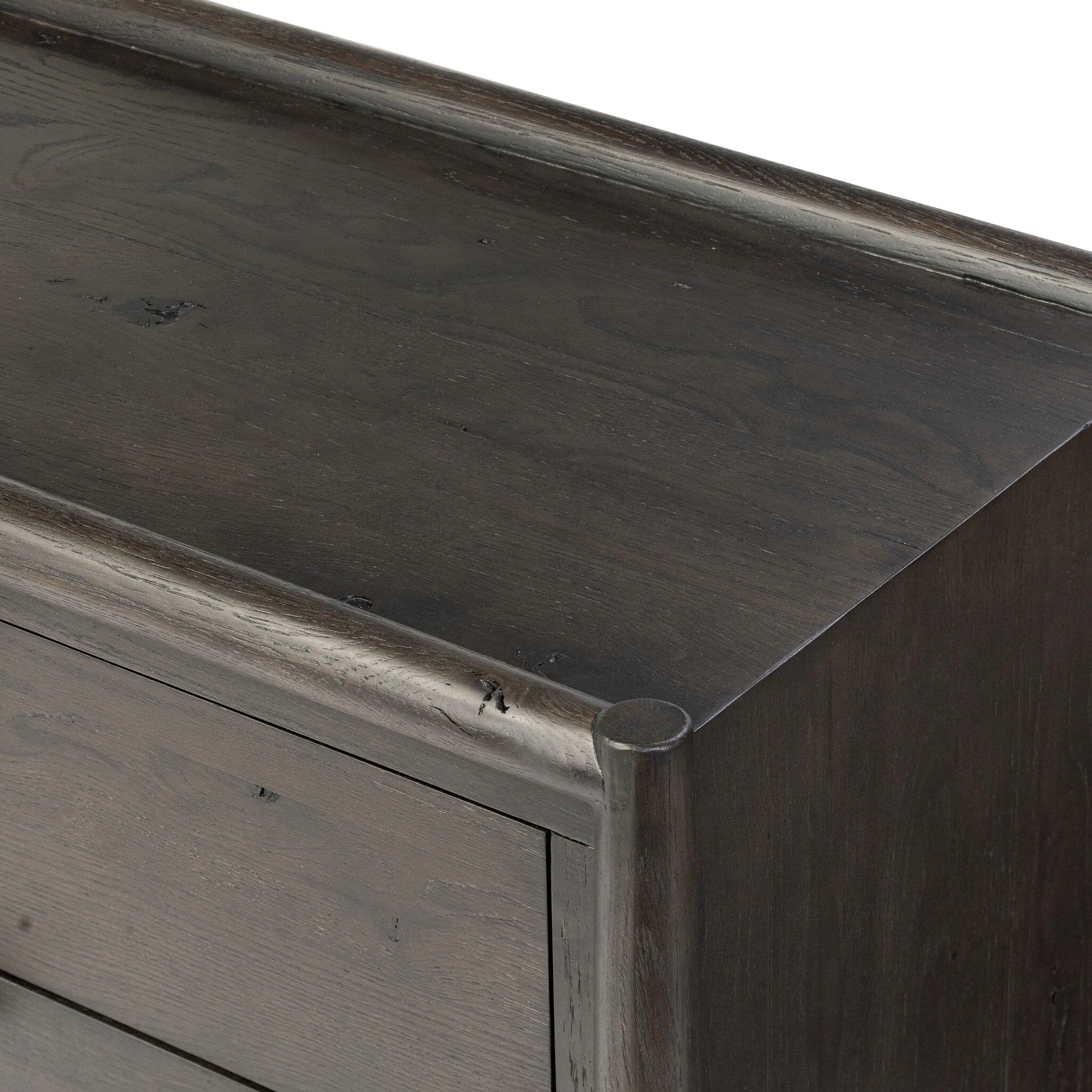 Glenview 6 Drawer Dresser - Cracked Smoked Black Veneer