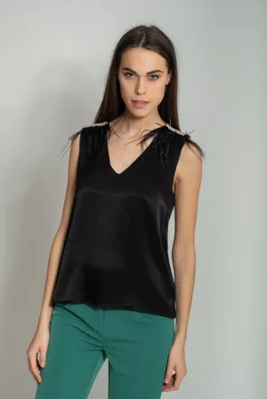 Goa Goa Feather Embellished Blouse