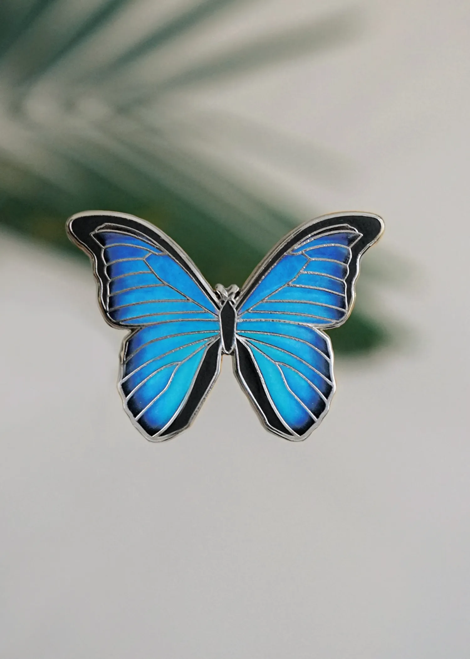 Godart's Blue Morpho Butterfly Pin