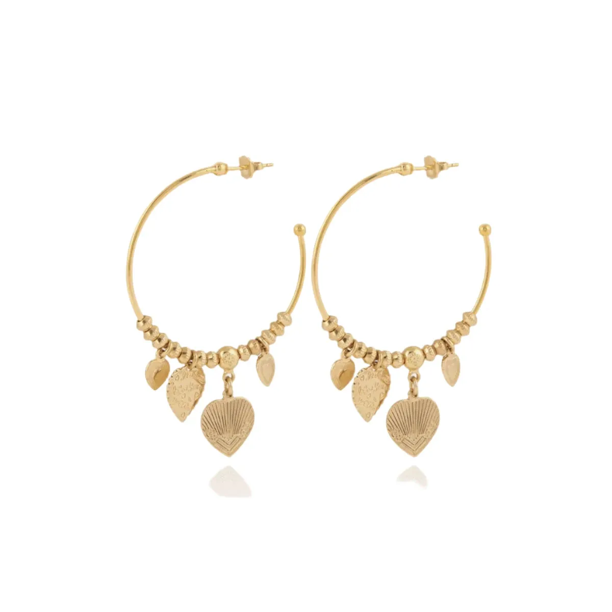 Gold Love Mini Hoop Earrings