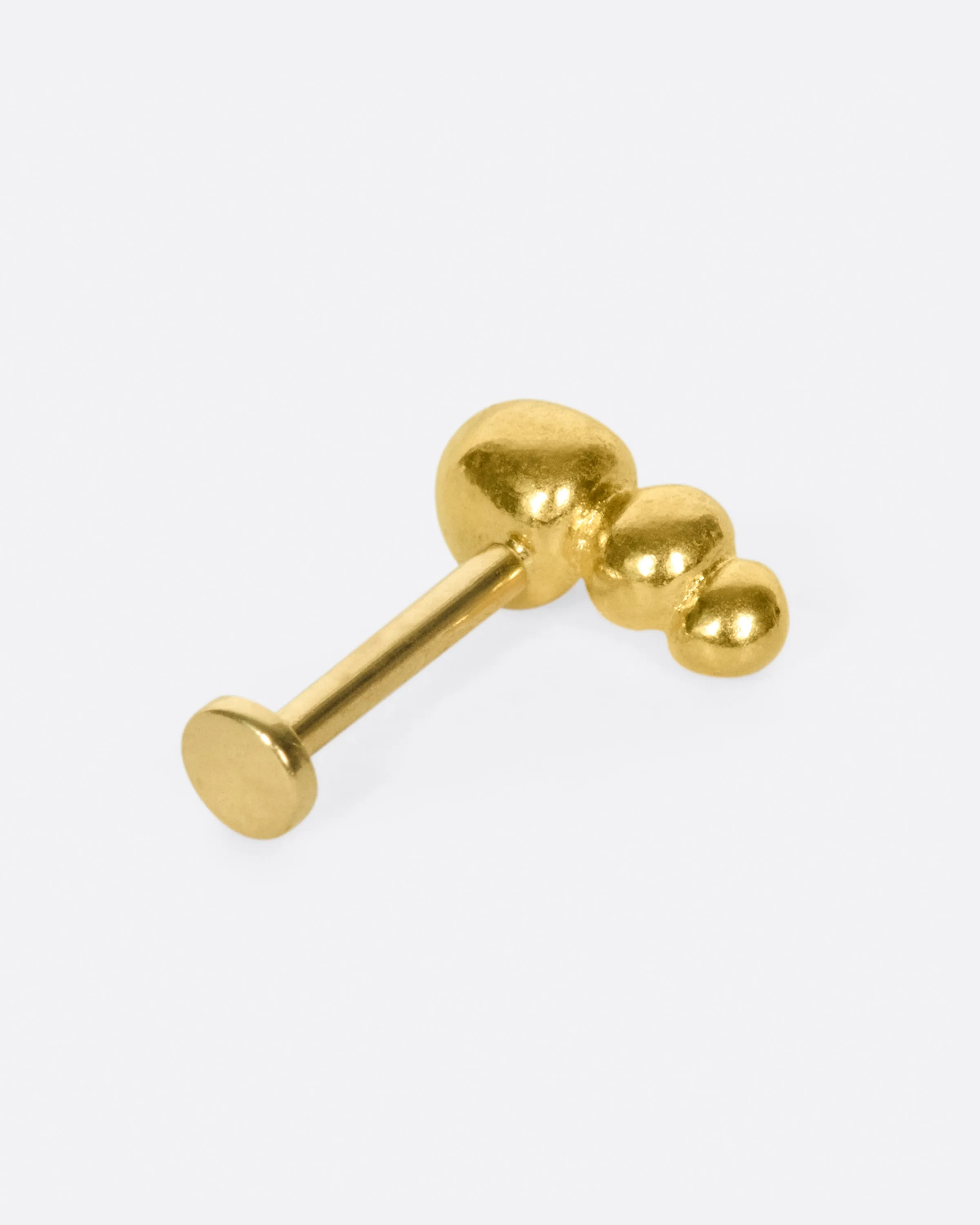 Graduated Bead Threadless Earring