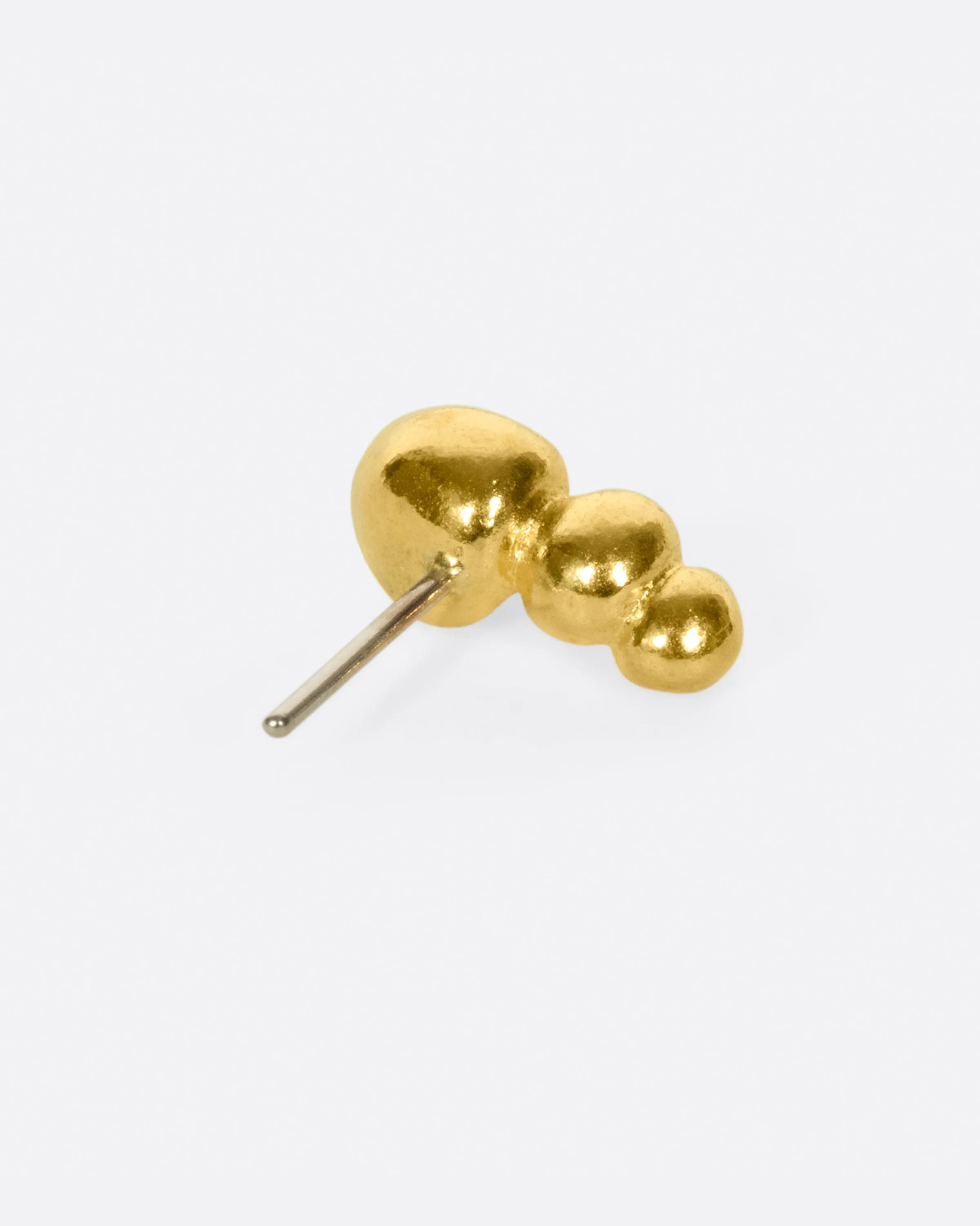Graduated Bead Threadless Earring