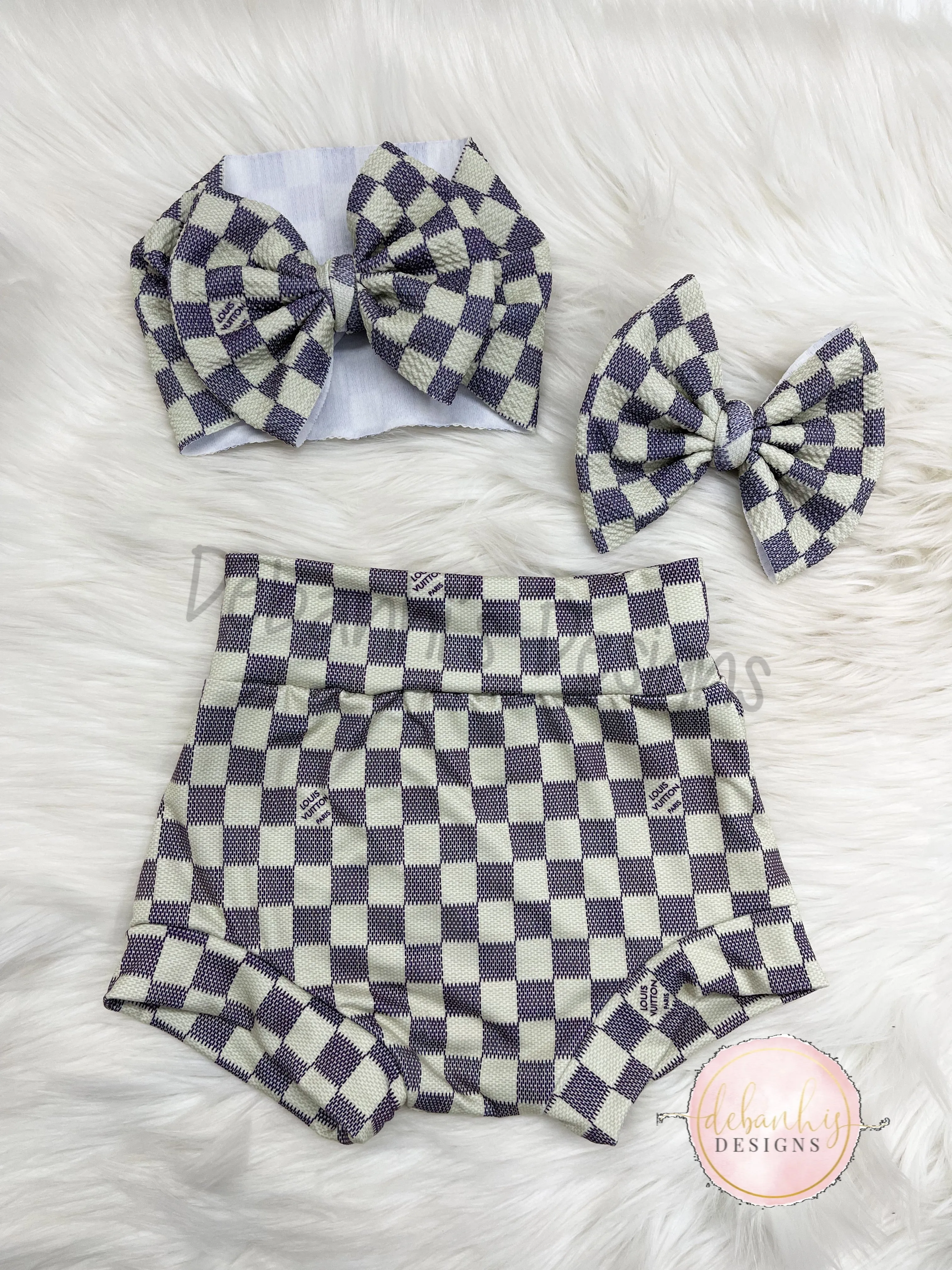 Gray checkered Bummies