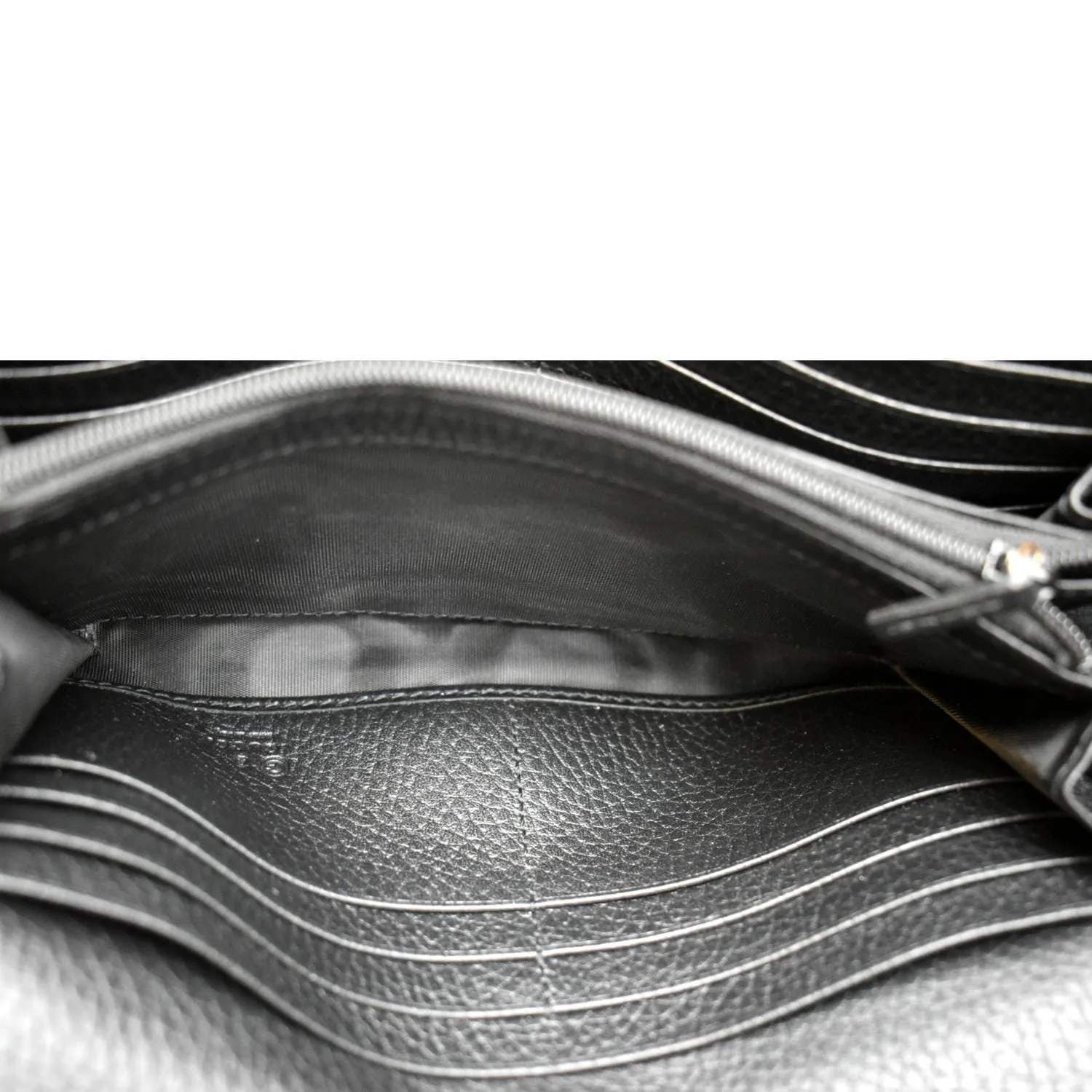 GUCCI GG Interlocking Continental Leather Wallet Black 598166