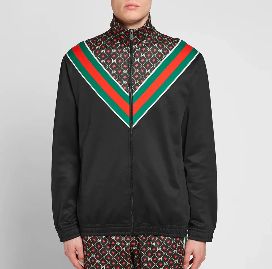 Gucci GG Star Print Track Jacket in Black