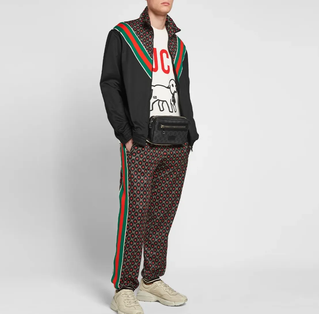 Gucci GG Star Print Track Jacket in Black