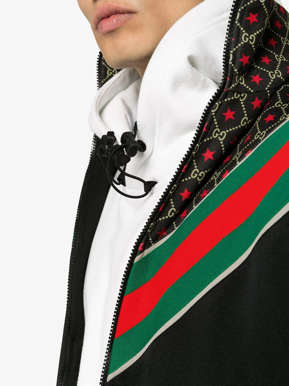 Gucci GG Star Print Track Jacket in Black