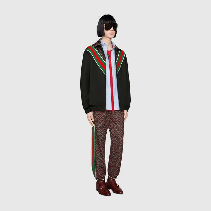 Gucci GG Star Print Track Jacket in Black