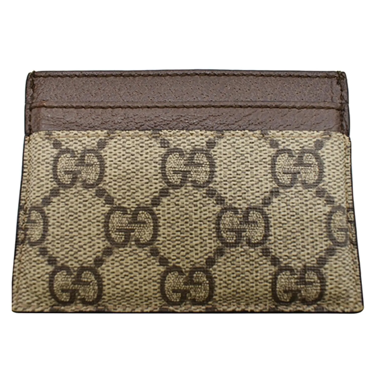 GUCCI Ophidia GG Canvas Card Case Brown 523159