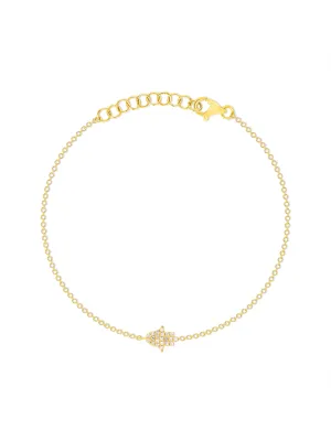 Hamsa Bracelet 14K
