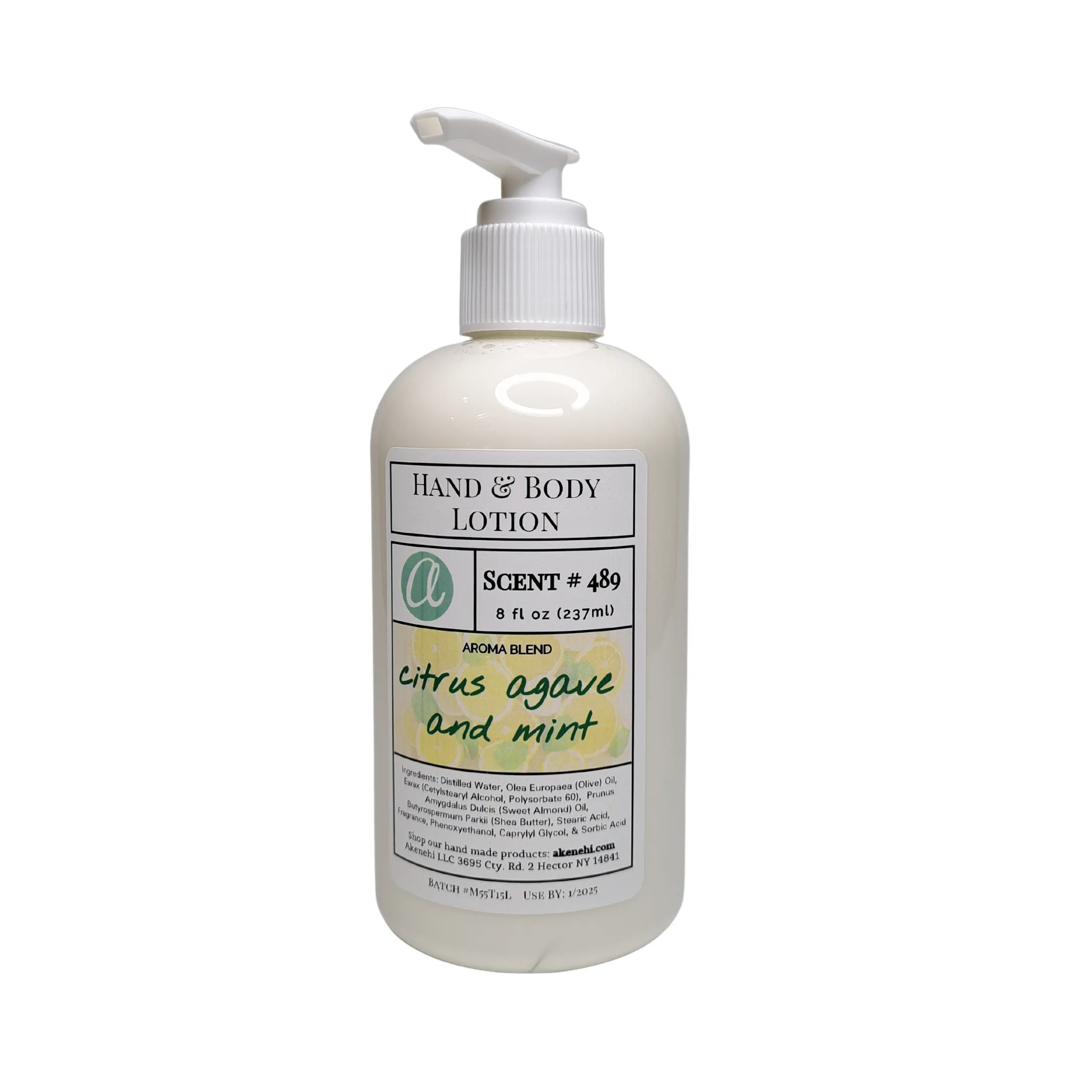 Hand & Body Lotion #489 | Citrus, Agave, Mint 8oz
