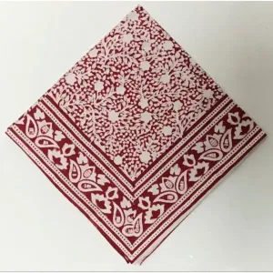 Hand-block Printed Holiday Napkins - Set of 4