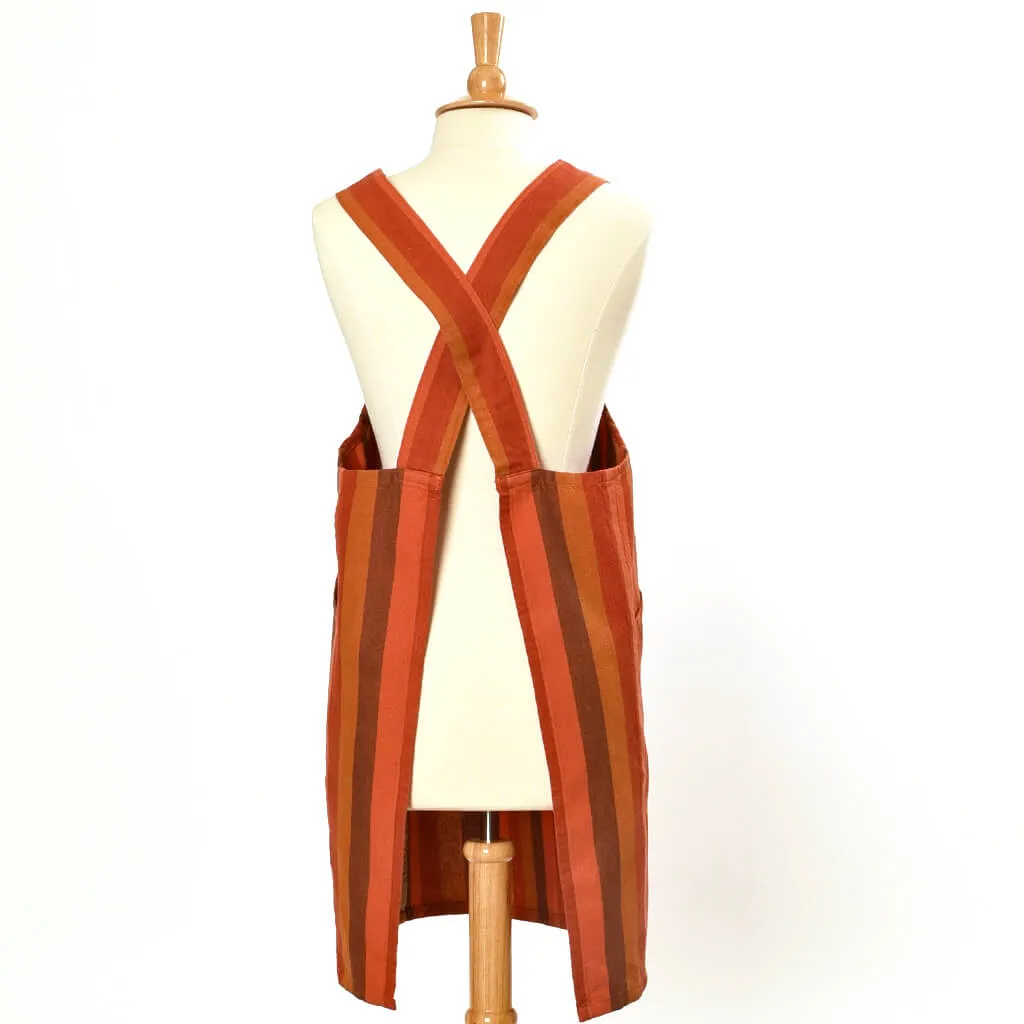 Hand Woven Crossback Apron | Pumpkin Spice
