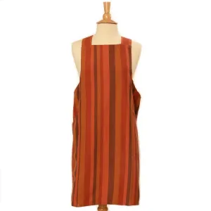 Hand Woven Crossback Apron | Pumpkin Spice