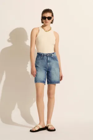 Harry High Relaxed Short Aged Blue