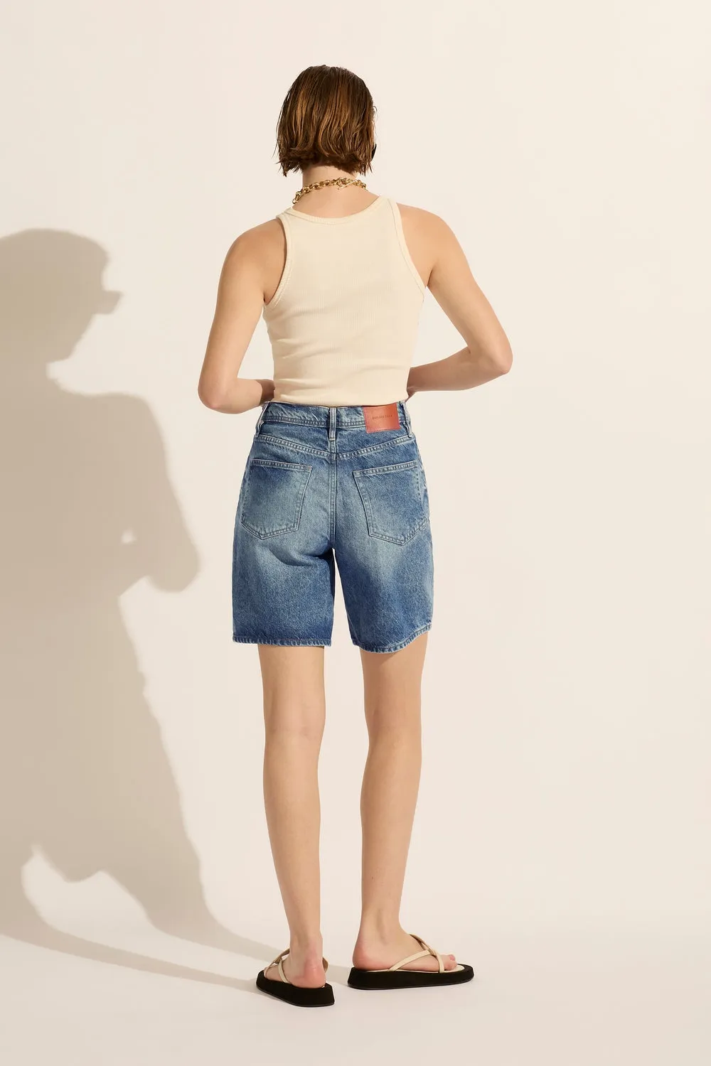 Harry High Relaxed Short Aged Blue