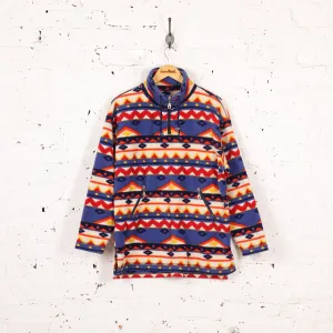Headlock Vintage 1/4 Zip Shape Pattern Fleece - Purple - M