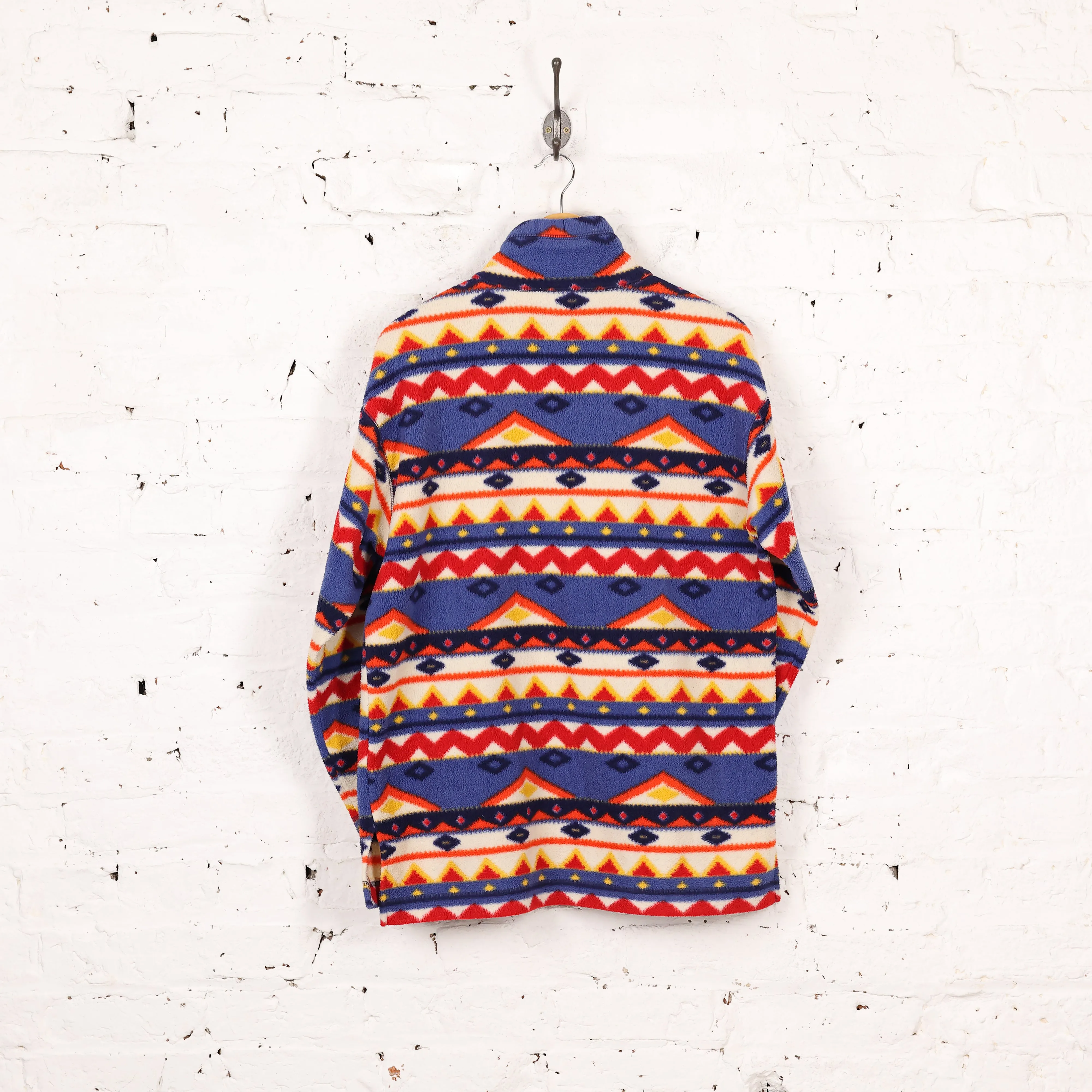 Headlock Vintage 1/4 Zip Shape Pattern Fleece - Purple - M
