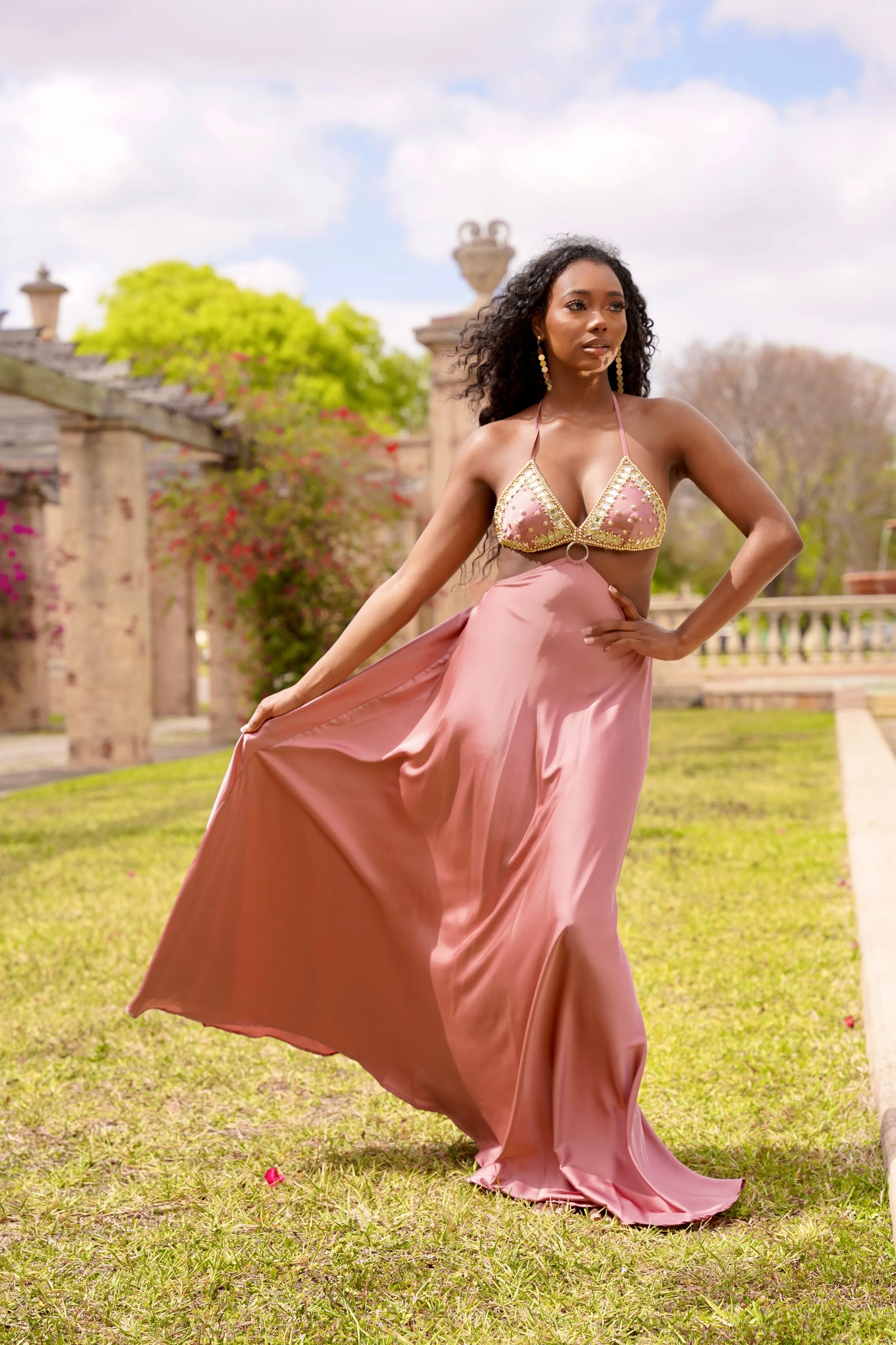 Heslyn Halter Maxi Dress