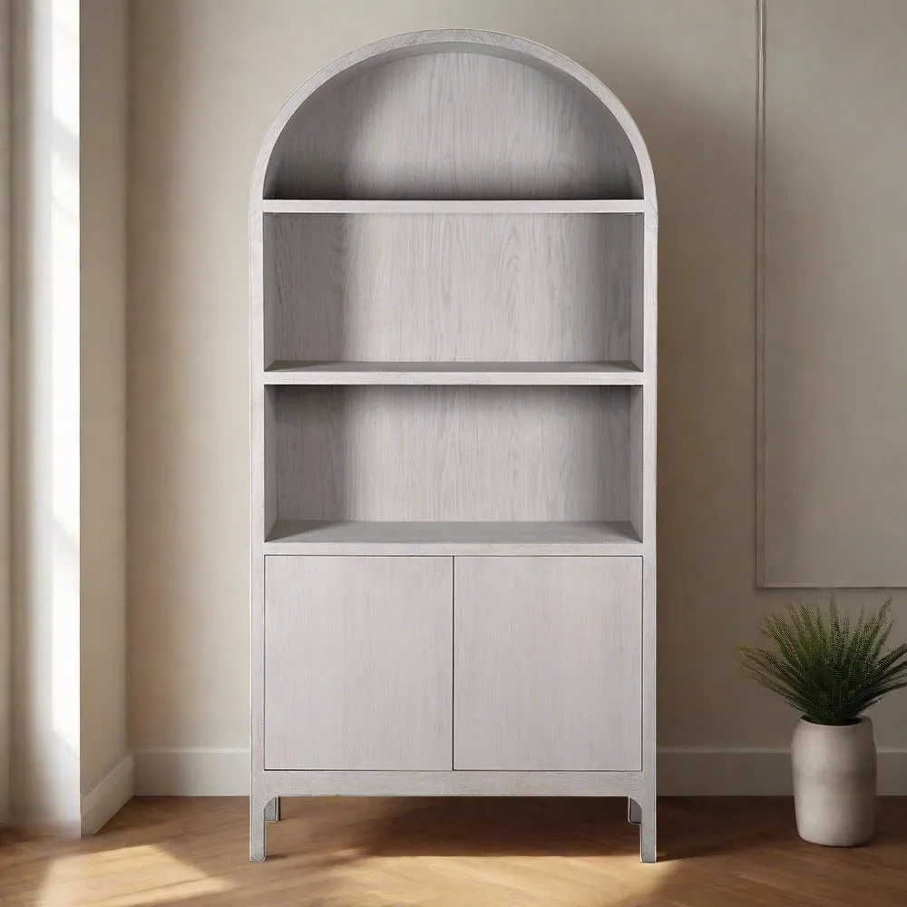 Hoboken Oak Arched Cabinet