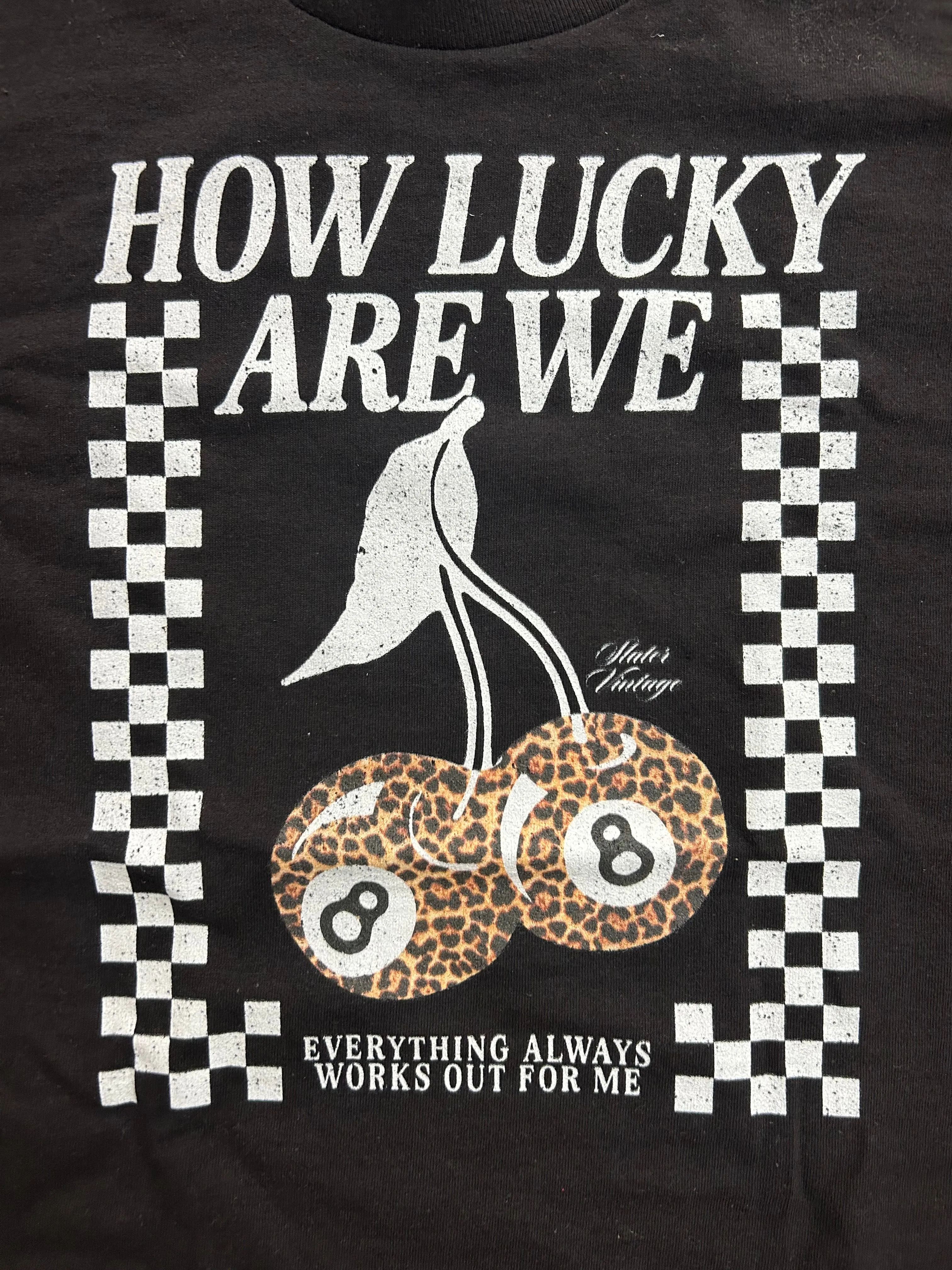 How Lucky are We Tee: Onyx