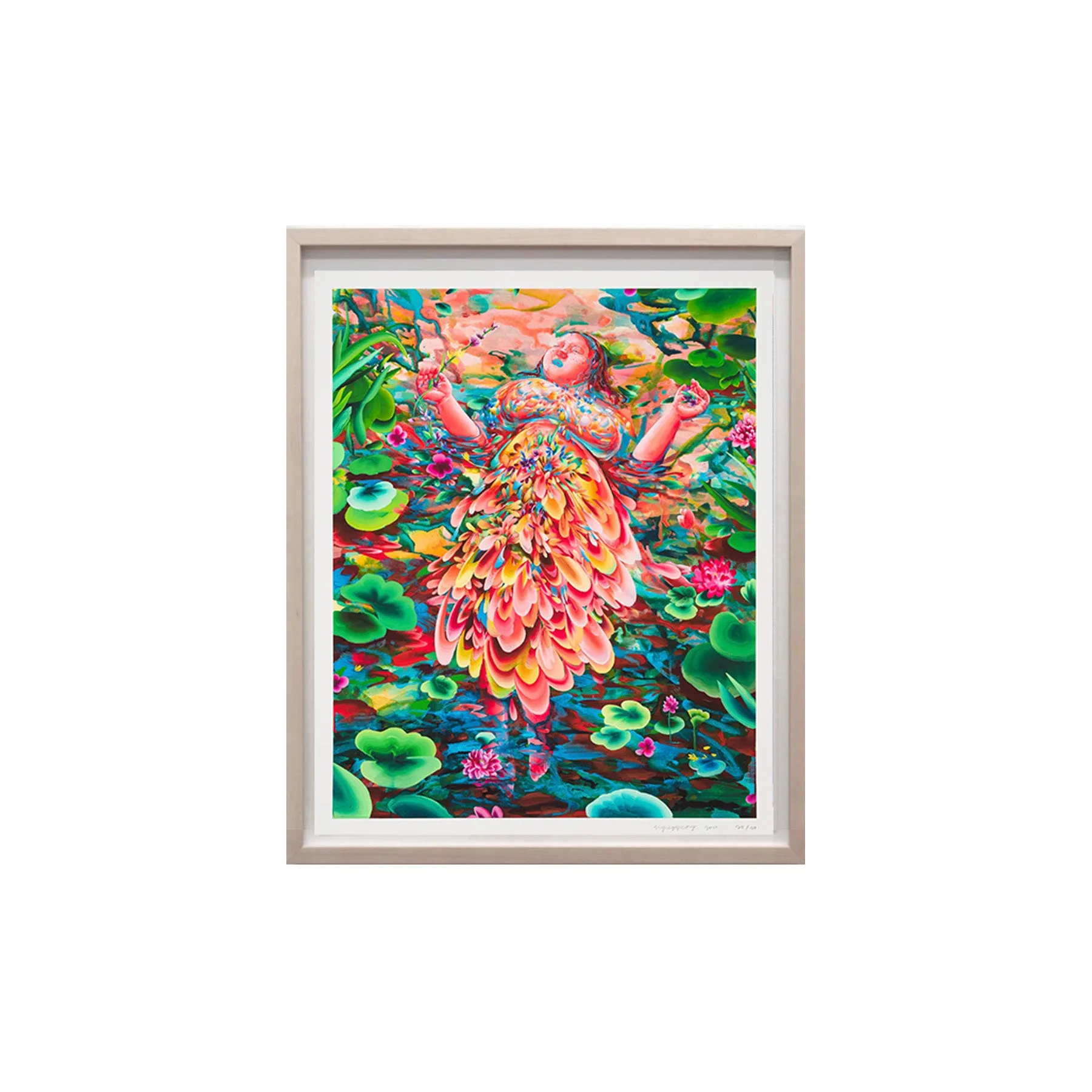 Hyegyeong G Choi, Ophelia, Quieter and Colder, 2022; Hand-Embellished, Signed, and Numbered Limited Edition Print