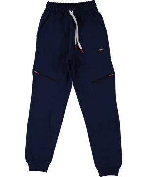 Indigo Zipper Sweat Pants