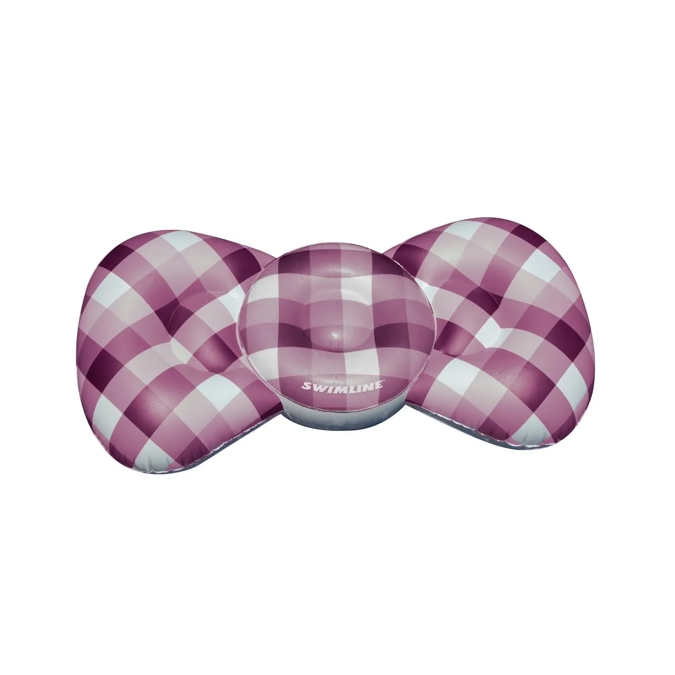 Inflatable Purple and White Checkered Bow Tie Lounge Swimming Pool
