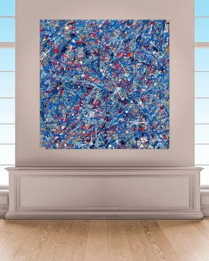 It's Raining in Space  (Embellished-Hand Signed by the Artist)