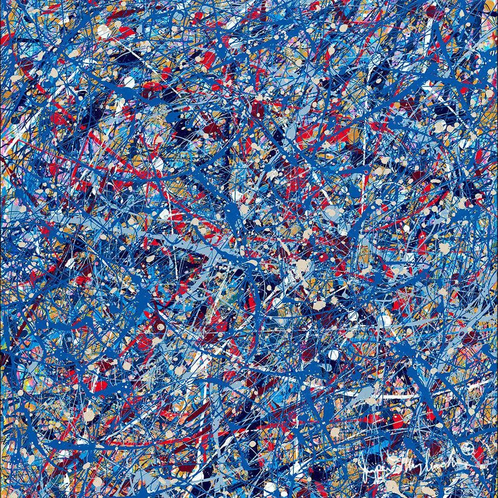 It's Raining in Space  (Embellished-Hand Signed by the Artist)