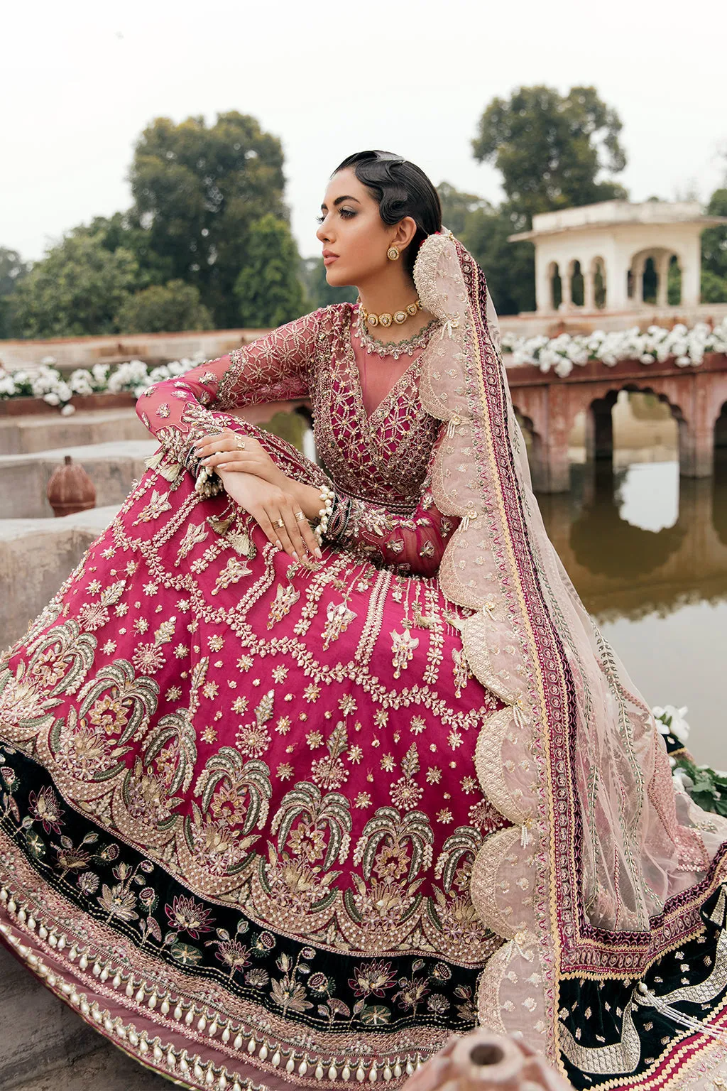 Jabeen | Afrozeh Brides Collection 2022 | Stitched Unstitched Embroidered Net Bridal Suit