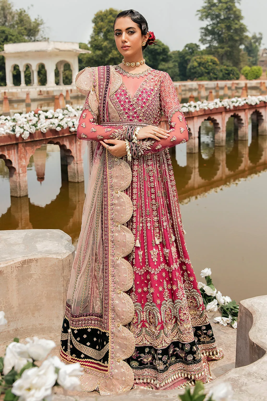 Jabeen | Afrozeh Brides Collection 2022 | Stitched Unstitched Embroidered Net Bridal Suit
