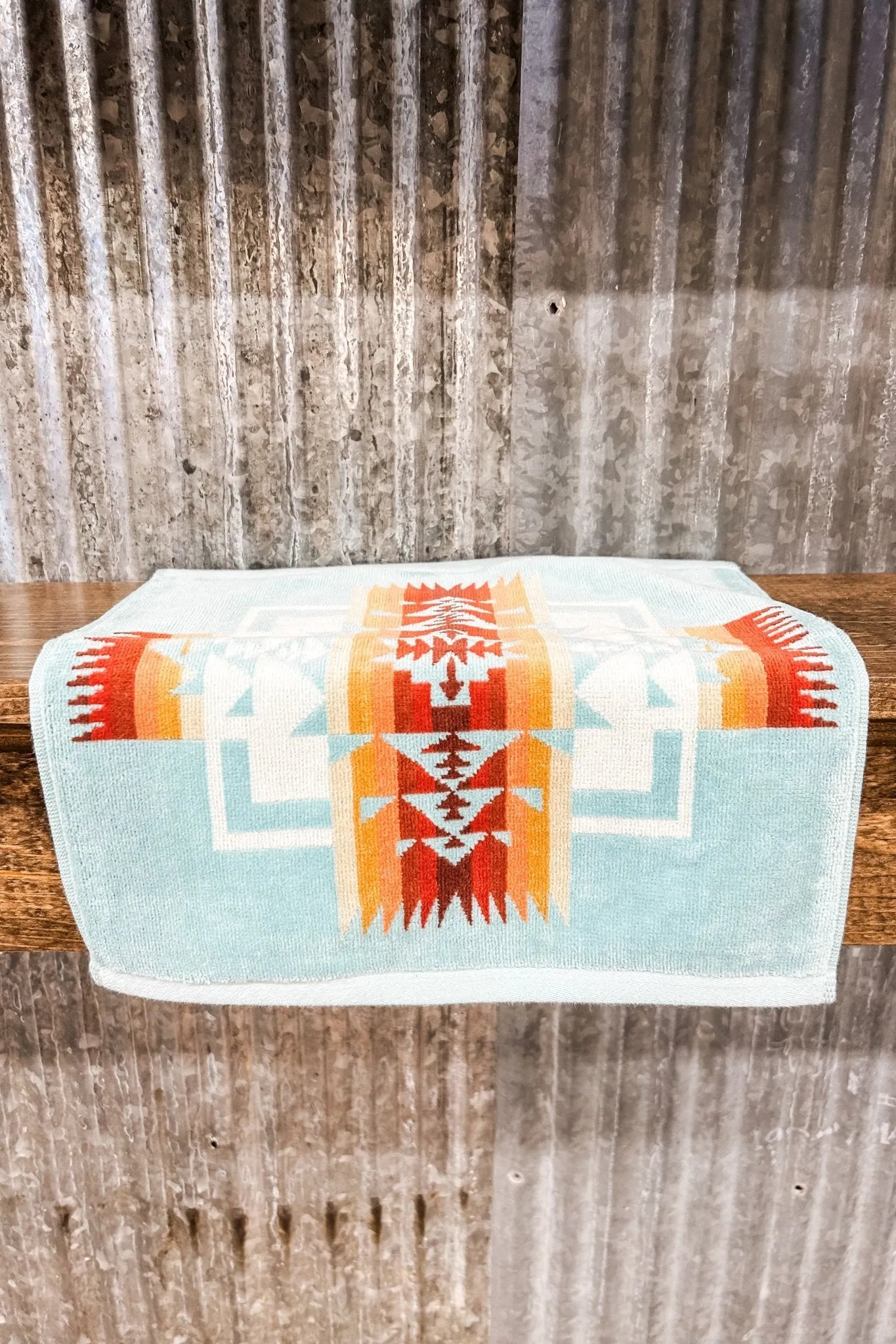Jacquard Wash Cloth Aqua 1-SZ