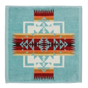 Jacquard Wash Cloth Aqua 1-SZ