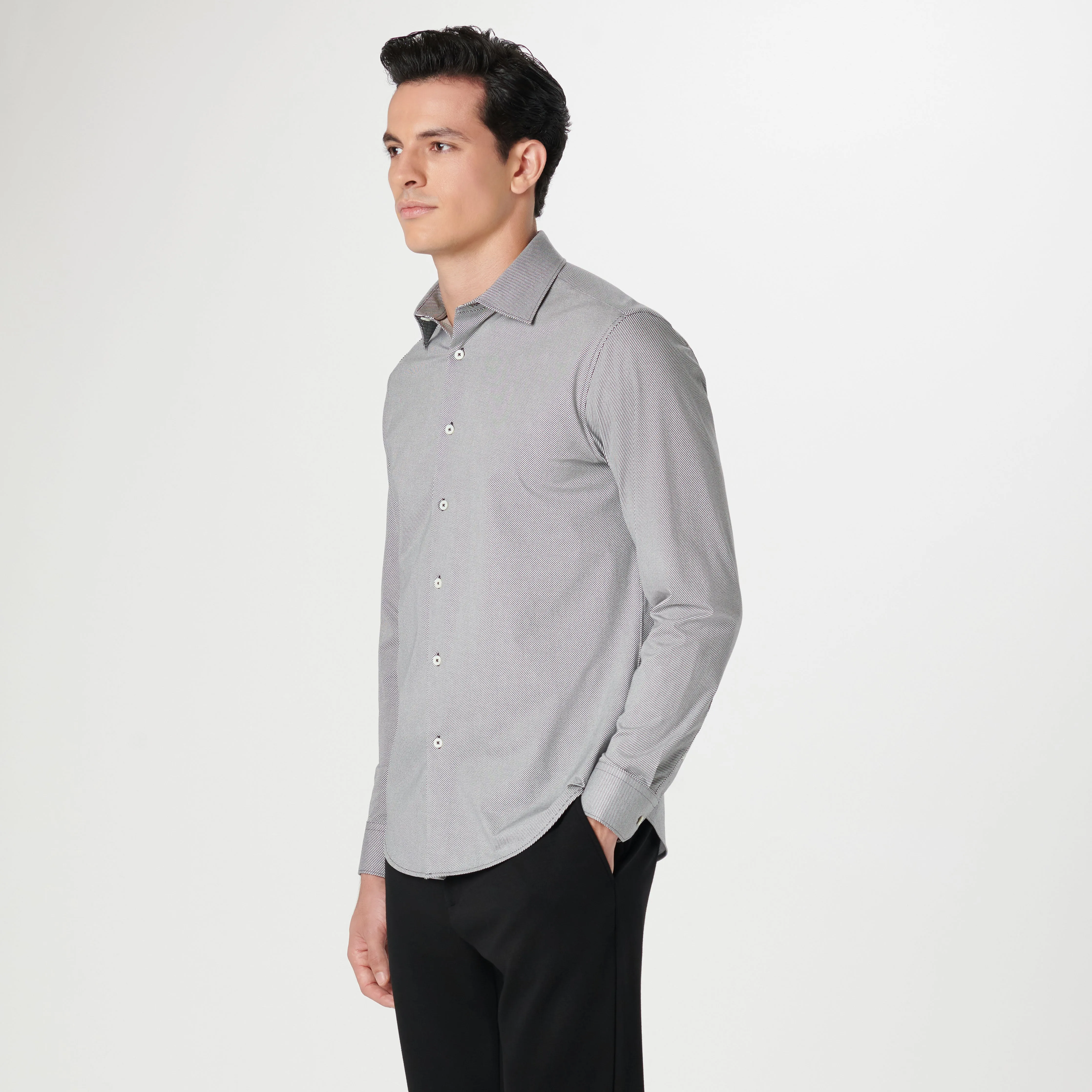 James Diagonal Pin Stripe OoohCotton Shirt