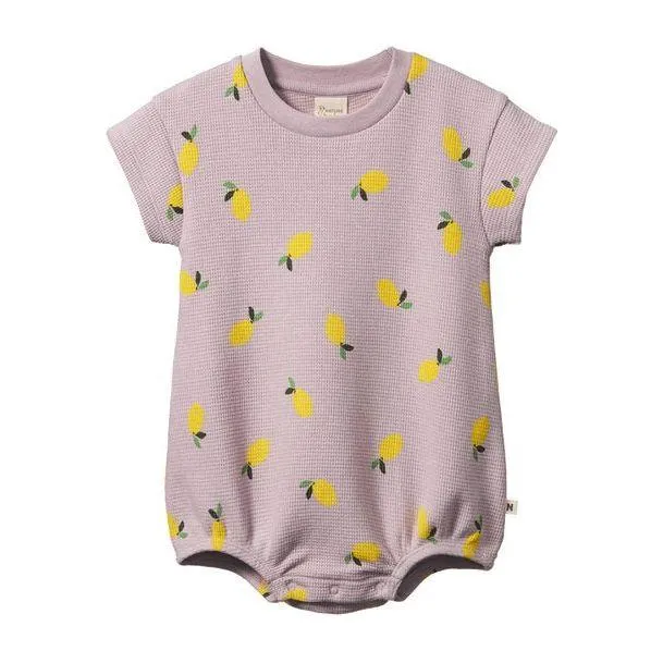 Juno Romper Waffle - Lilac Lemon