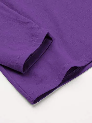 Just My Size Women's Plus Size Vneck Long Sleeve Tee, Violet Splendor, 1X