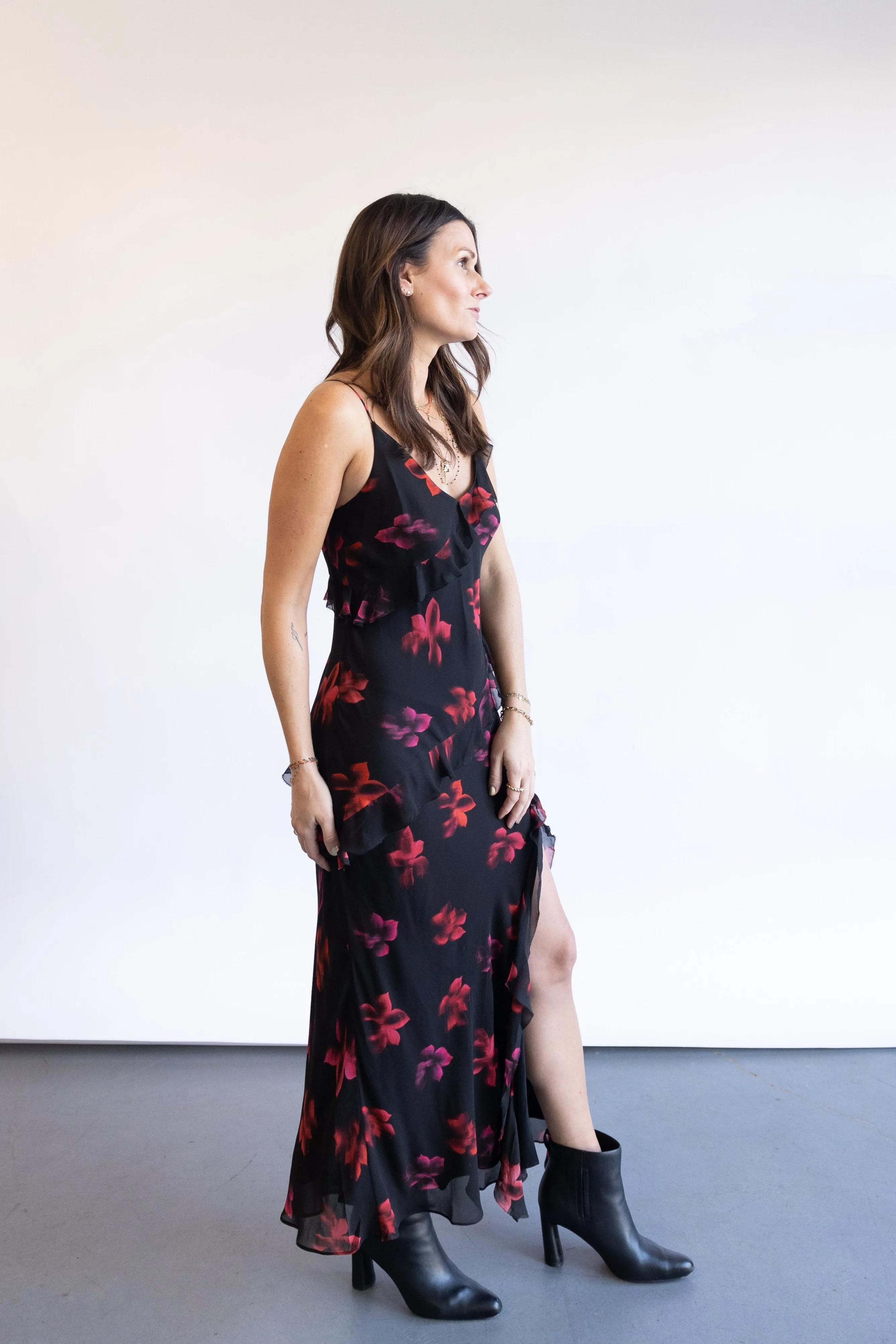 Kariselle Dress - Dark Azalea