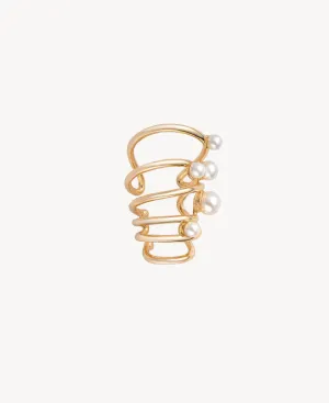 Kayla Embellished Pearl Ear Cuff