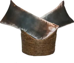 Kevin O'Brien <br> Ombre Velvet Pillow - Gunmetal