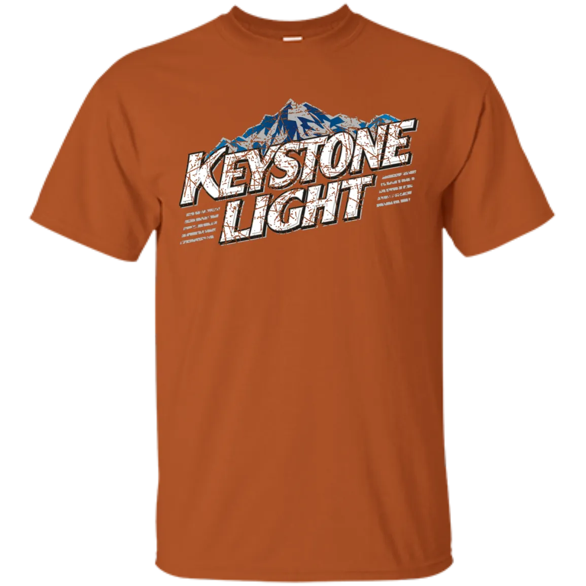 Keystone Light Beer T-Shirt Custom Designed Color Worn Label Pattern