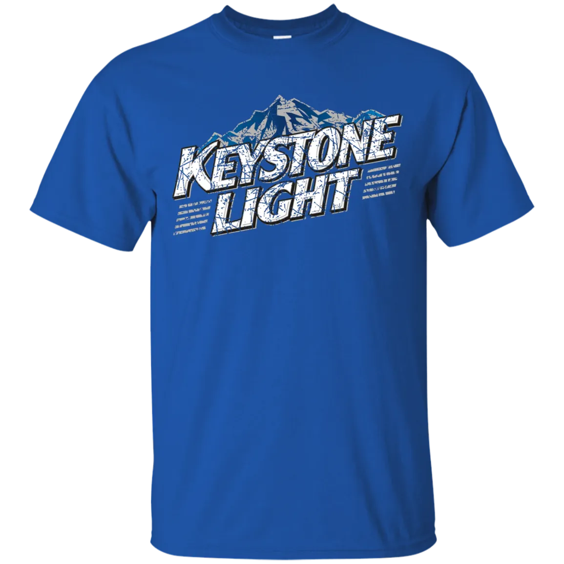Keystone Light Beer T-Shirt Custom Designed Color Worn Label Pattern