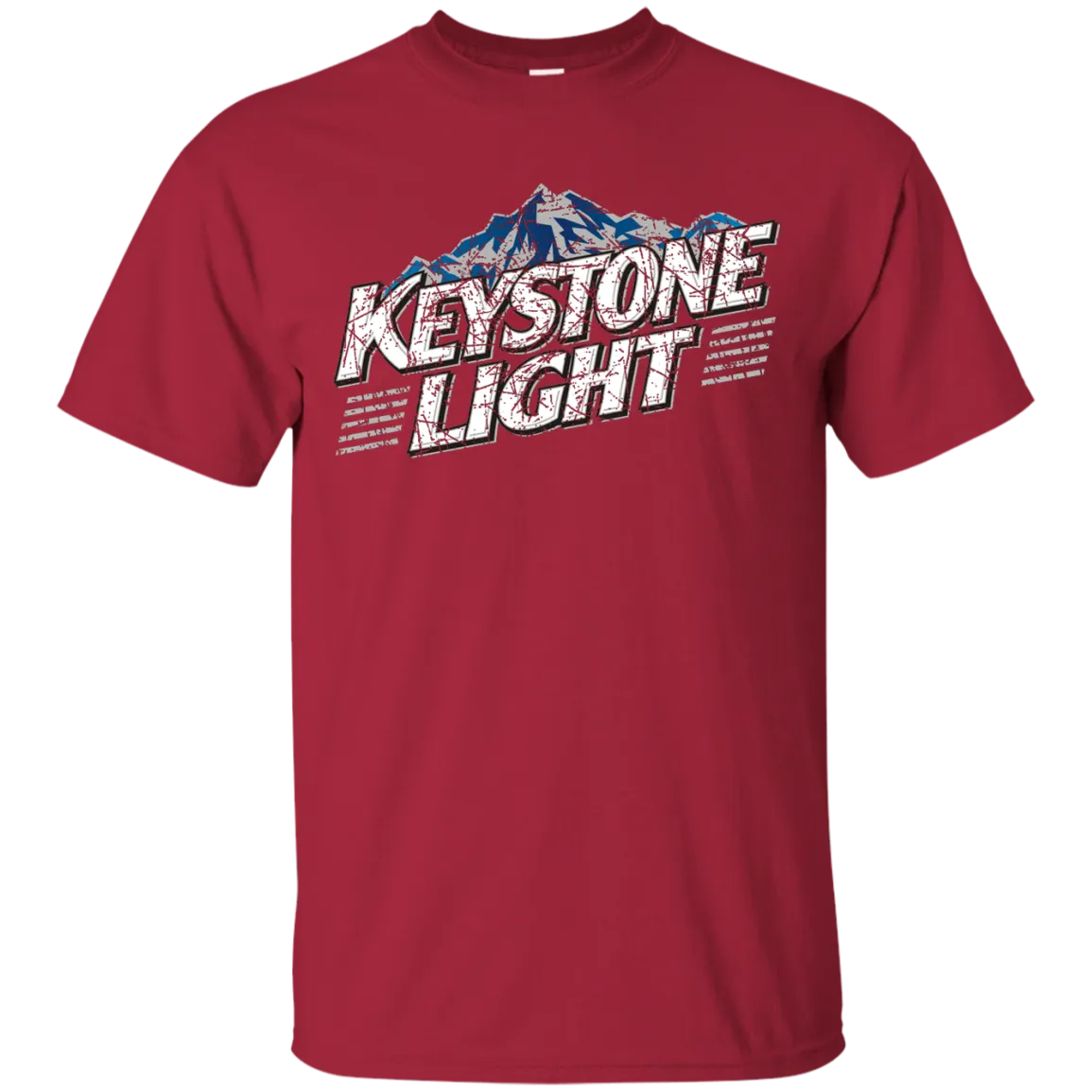 Keystone Light Beer T-Shirt Custom Designed Color Worn Label Pattern