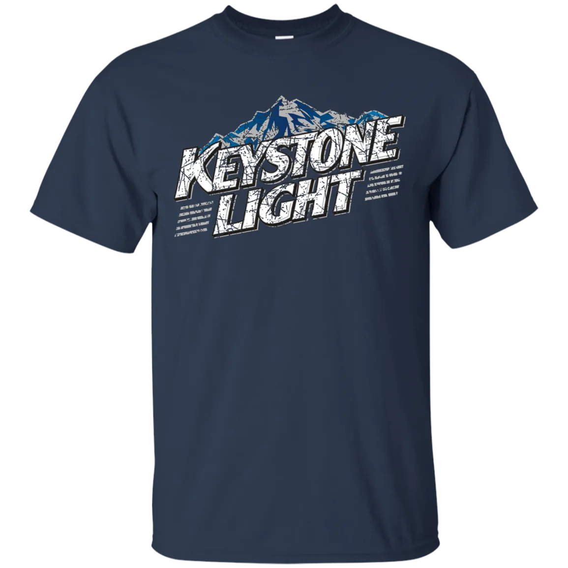 Keystone Light Beer T-Shirt Custom Designed Color Worn Label Pattern