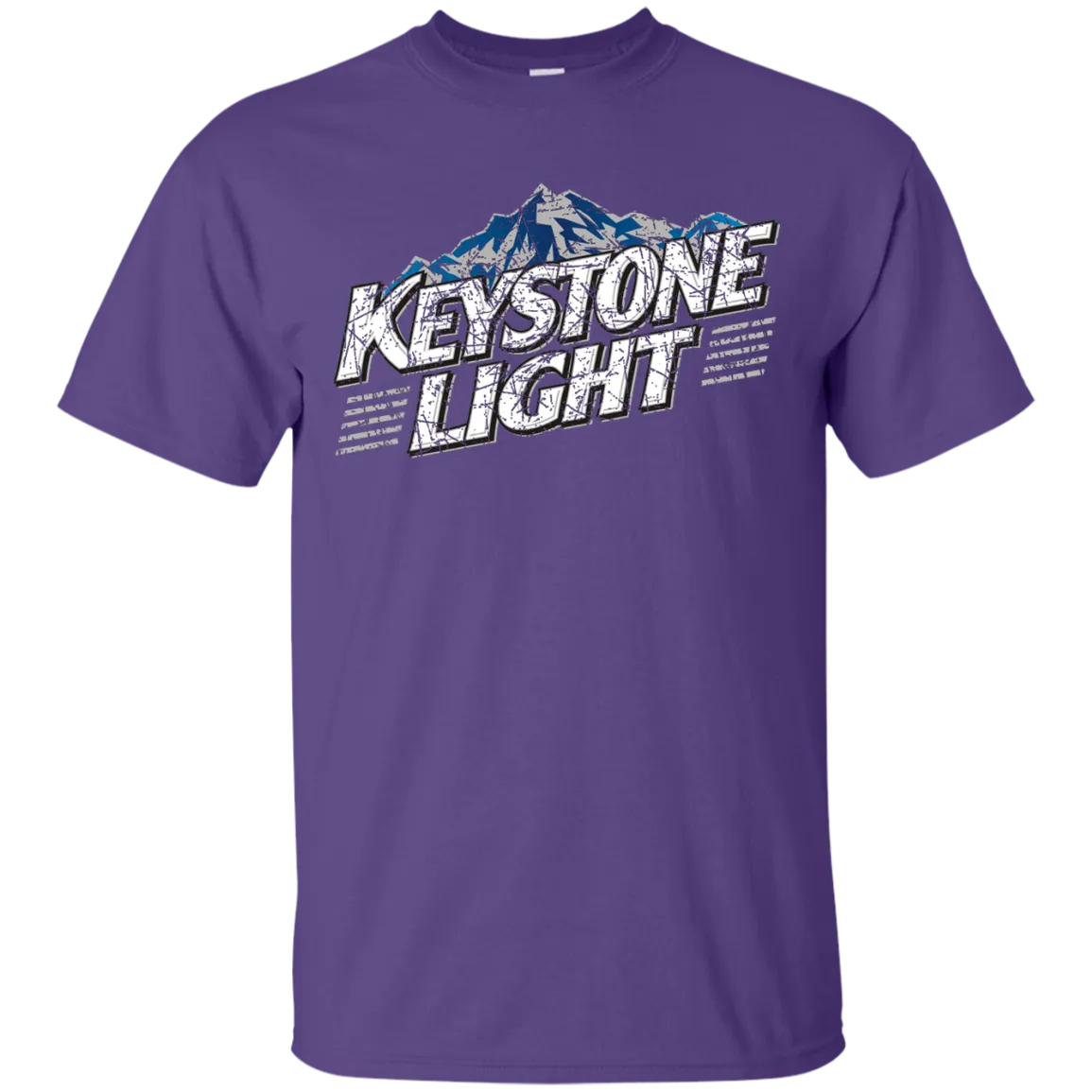 Keystone Light Beer T-Shirt Custom Designed Color Worn Label Pattern