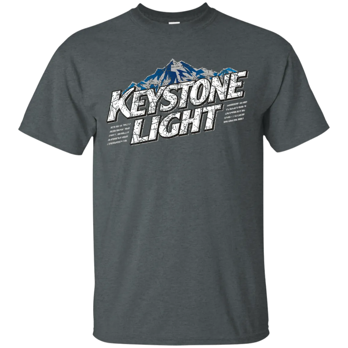 Keystone Light Beer T-Shirt Custom Designed Color Worn Label Pattern