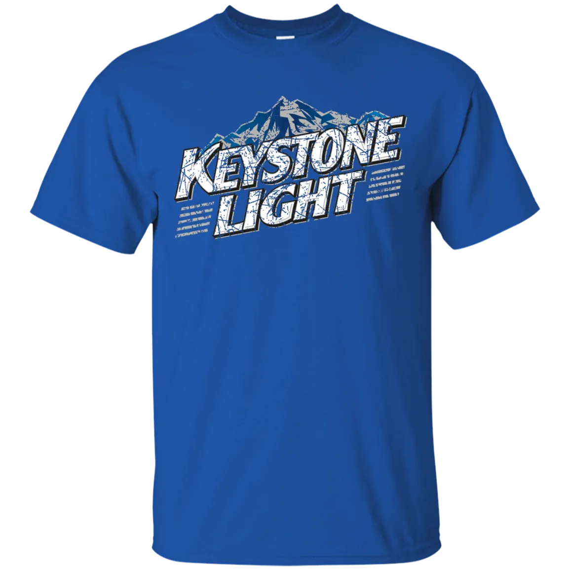 Keystone Light Beer T-Shirt Custom Designed Color Worn Label Pattern